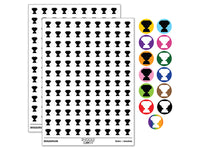 Trophy Award Solid 200+ 0.50" Round Stickers