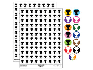 Trophy Award Solid 200+ 0.50" Round Stickers