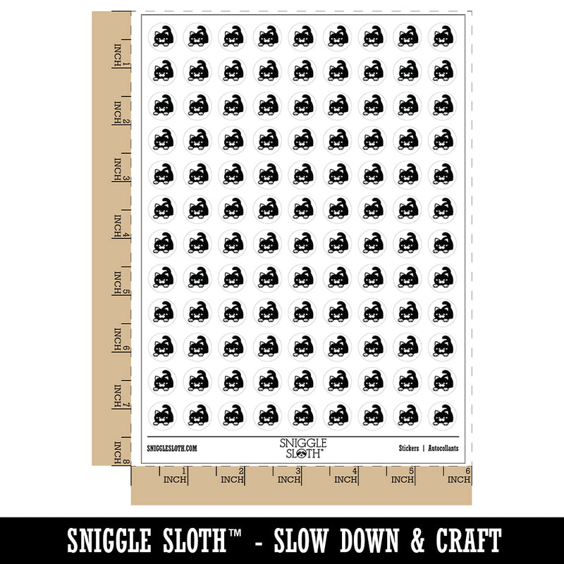 Round Cat Stretching 200+ 0.50" Round Stickers