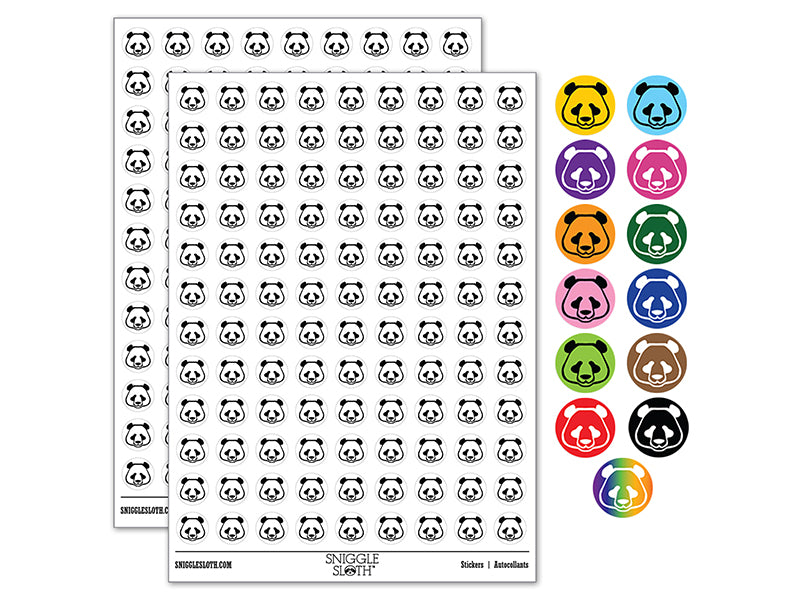 Panda Face Icon 200+ 0.50" Round Stickers