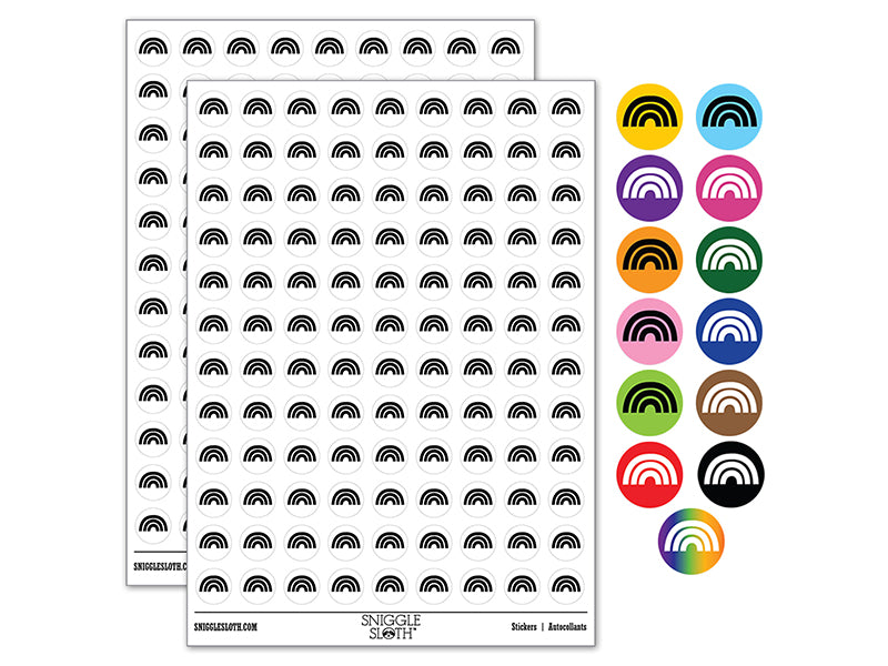 Rainbow Fun Doodle 200+ 0.50" Round Stickers