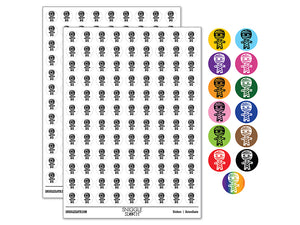 Wary Mummy Doodle Halloween  200+ 0.50" Round Stickers