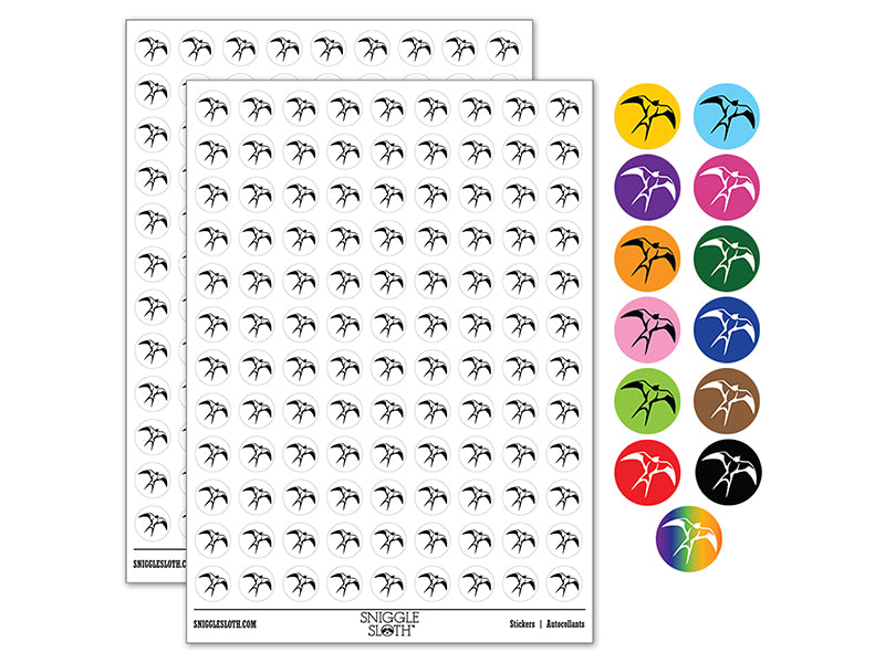 Barn Swallow Bird in Flight 200+ 0.50" Round Stickers