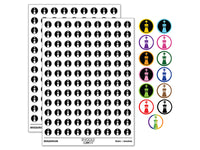 Chess Piece White King 200+ 0.50" Round Stickers