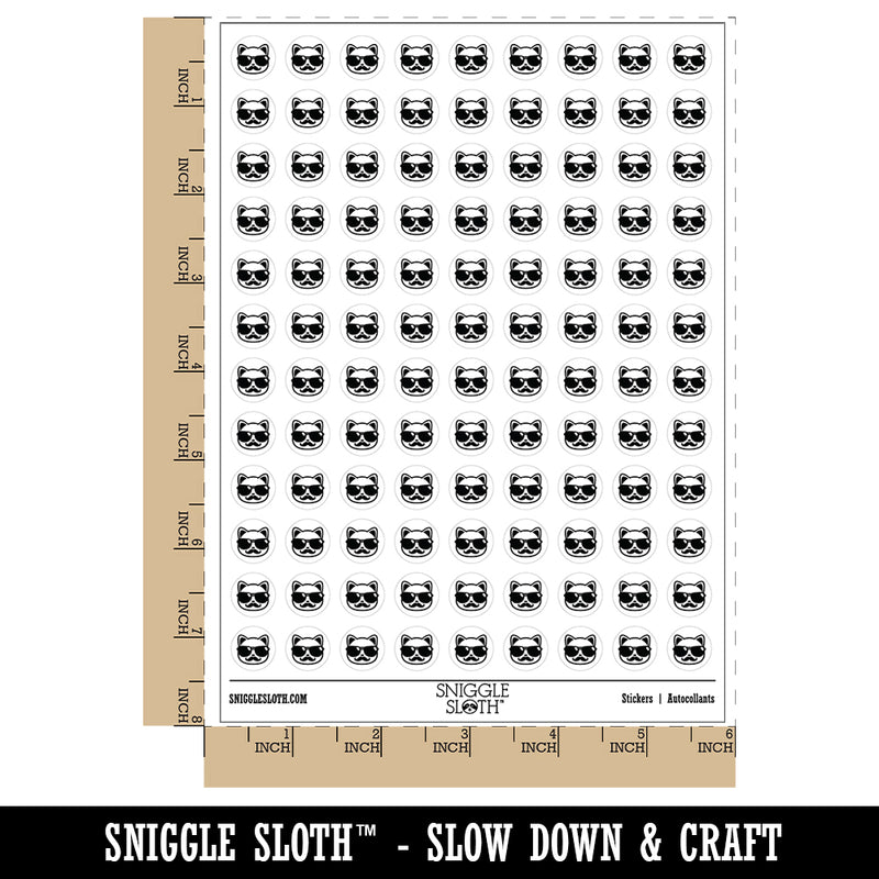 Cool Cat with Sunglasses and Mustache 200+ 0.50" Round Stickers