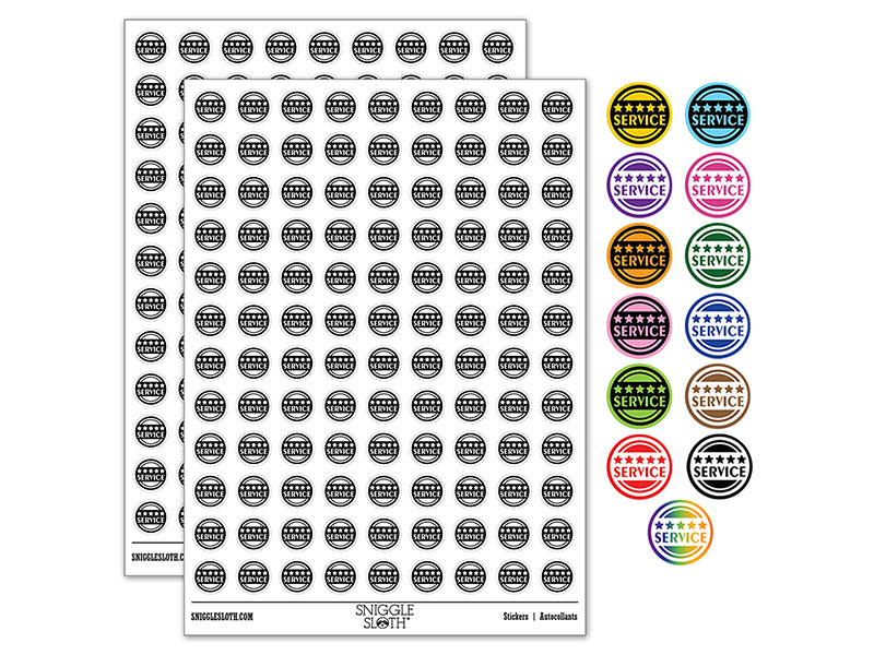 Five Star Service 200+ 0.50" Round Stickers