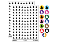 Pine Tree Cartoon 200+ 0.50" Round Stickers