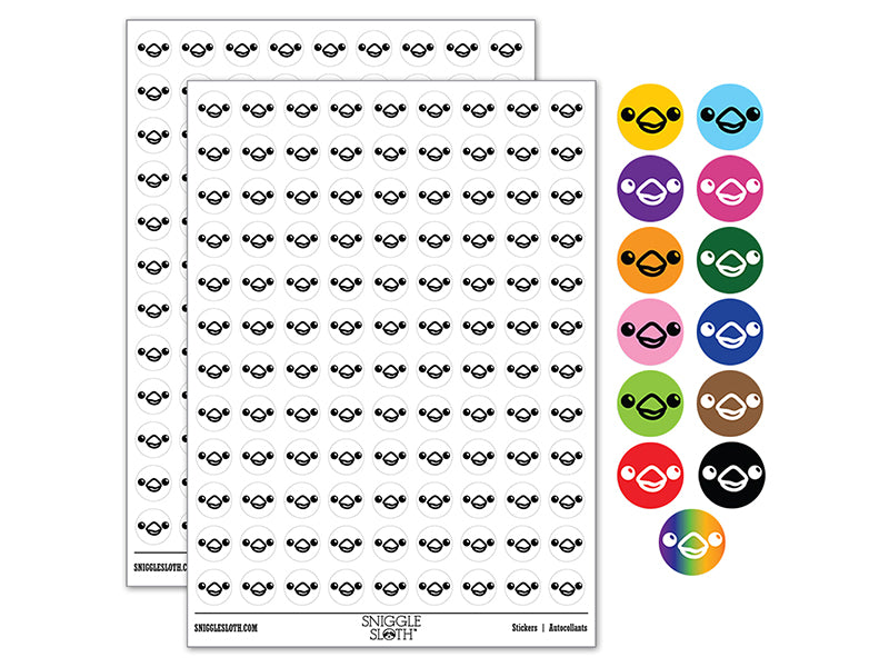 Cute Bird Face 200+ 0.50" Round Stickers