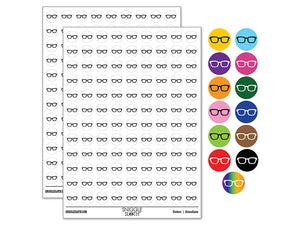 Thick Framed Glasses Geek Hipster 200+ 0.50" Round Stickers
