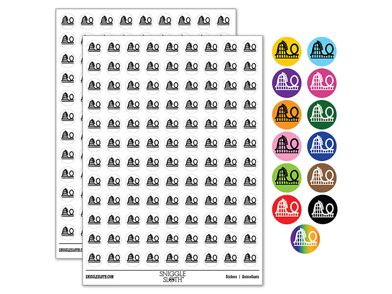 Roller Coaster Amusement Park 200+ 0.50" Round Stickers