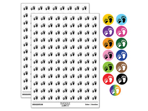 Bear Tracks Animal Paw Prints 200+ 0.50" Round Stickers