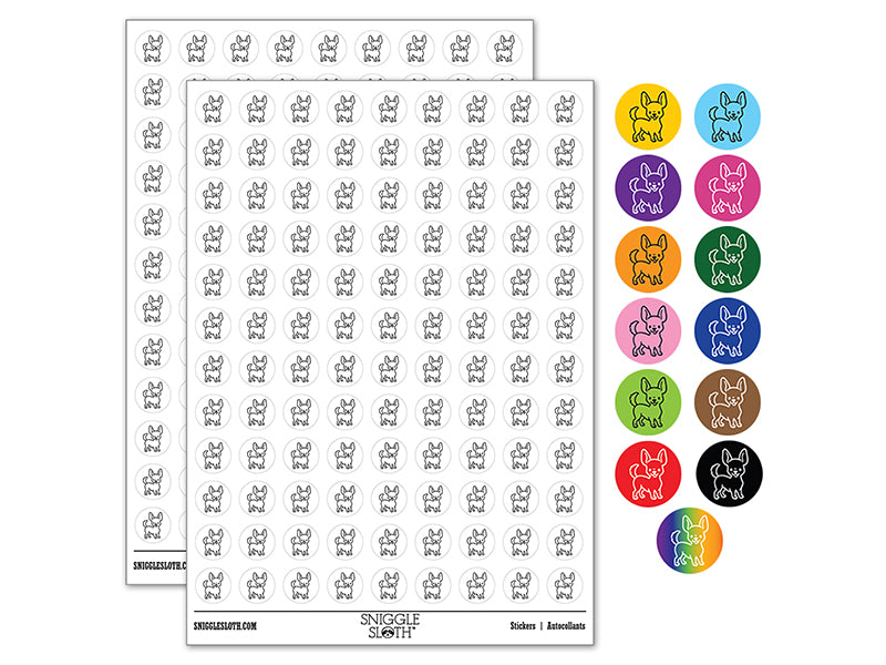 Chihuahua Standing Dog 200+ 0.50" Round Stickers