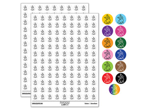 Frenchie Sitting Tilting Head French Bulldog Dog 200+ 0.50" Round Stickers