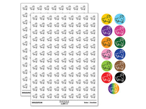 Golden Retriever Standing Dog 200+ 0.50" Round Stickers