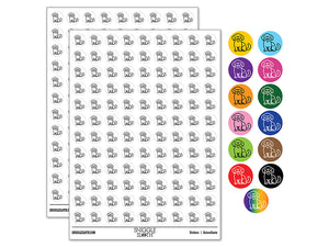 Labrador Retriever Sitting with Tongue Out Dog 200+ 0.50" Round Stickers