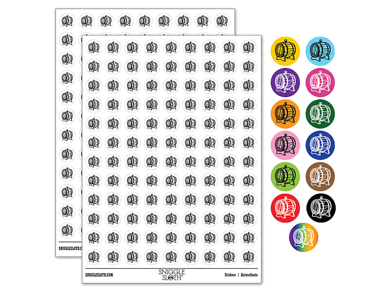 Serving Wine Wood Barrel Cask 200+ 0.50" Round Stickers