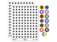 Queen Anne's Lace Flower Silhouette Doodle Sketch 200+ 0.50" Round Stickers