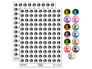 Astronaut In Space on the Moon 200+ 0.50" Round Stickers