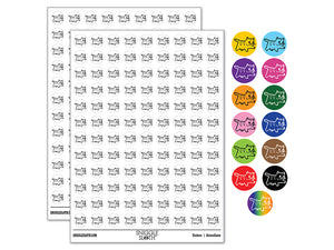 Cute Chubby Munchkin Cat Walking with Conviction 200+ 0.50" Round Stickers