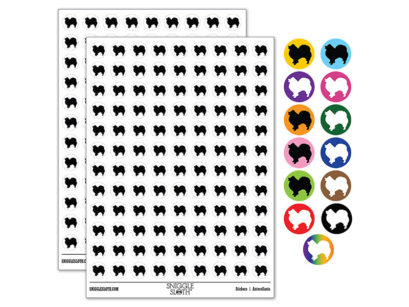 American Eskimo Dog Solid 200+ 0.50" Round Stickers