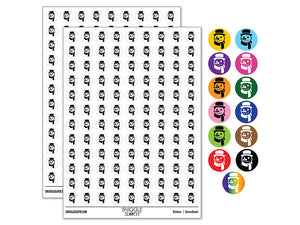 Snowman Face with Scarf Winter 200+ 0.50" Round Stickers