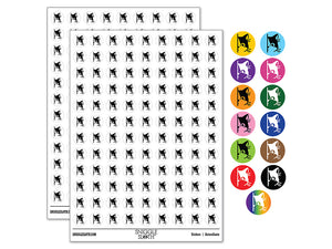 Curious Kitty Cat Hiding Peeking Around Corner 200+ 0.50" Round Stickers