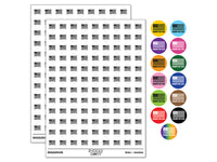 Made in USA America Flag 200+ 0.50" Round Stickers