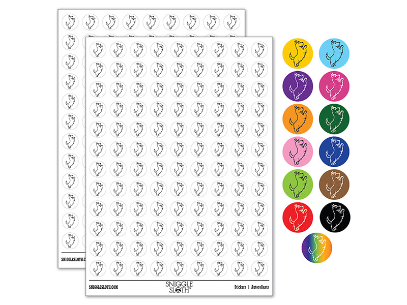 Scottish Terrier Dog Begging 200+ 0.50" Round Stickers