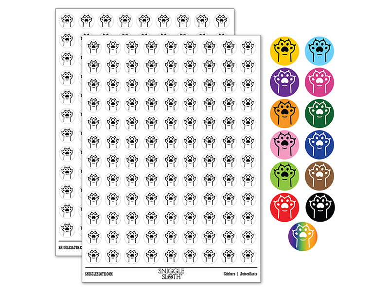 Outstretched Cat Paw Beans 200+ 0.50" Round Stickers
