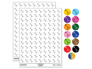 Cancer Zodiac Star Constellations 200+ 0.50" Round Stickers