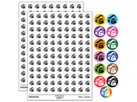 Coiled Cautious Snake Serpent Round Sticker Pack