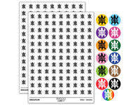 Denkyem Adinkra Crocodile Adaptability Cleverness African Round Sticker Pack