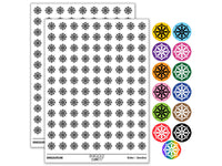 Dharma Wheel of Law Buddhism Hinduism Religion Dharmachakra Round Sticker Pack