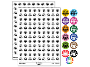 Easter Lamb Head Flower Crown Round Sticker Pack