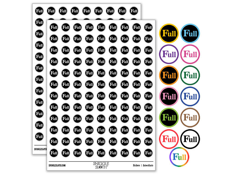 Full Indicator Status Circle Round Sticker Pack