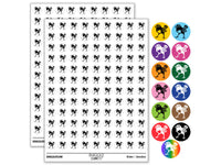 Happy Little Robin Bird With Heart Chest Cute Love Round Sticker Pack