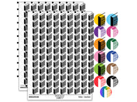 Isometric Book Shelf Storage Furniture Bookshelf Round Sticker Pack
