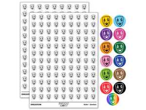Jester Clown Joker Mask Smile Drama Round Sticker Pack