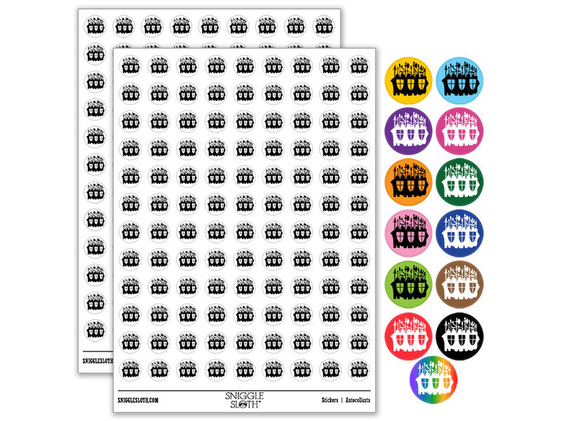 Knights Soldiers Medieval Army Shields Spears Round Sticker Pack