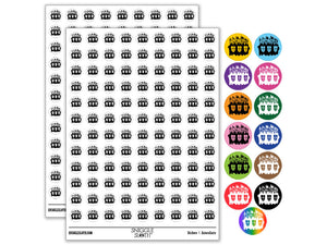 Knights Soldiers Medieval Army Shields Spears Round Sticker Pack