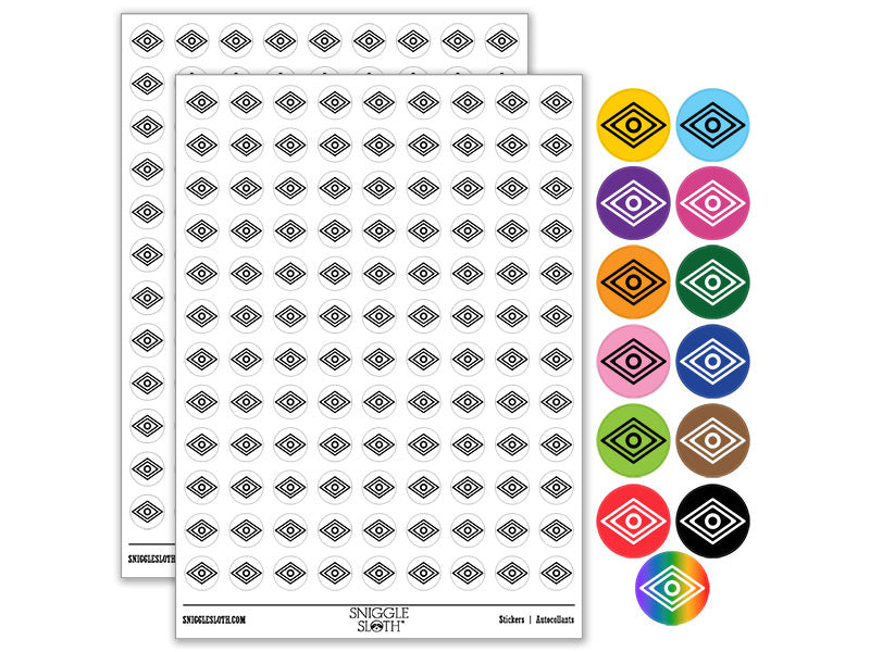 Medicine Man Shaman Eye Native American Symbol Round Sticker Pack