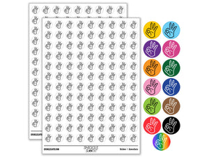 OK Okay Hand Sign Round Sticker Pack