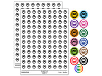 Open Mouth Teeth Lips Tongue Uvula Round Sticker Pack