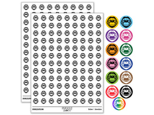 Open Mouth Teeth Lips Tongue Uvula Round Sticker Pack