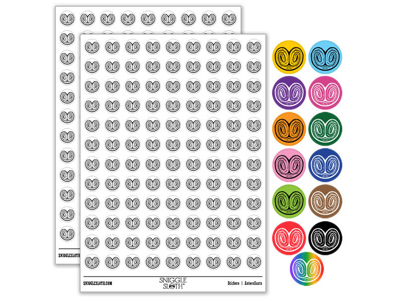 Palmier Palmera French Puff Pastry Cookie Round Sticker Pack