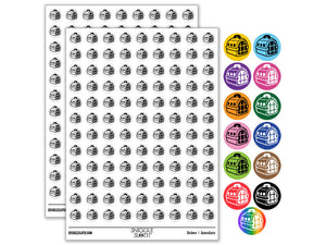 Pet Carrier Animal Cage Dog Cat Round Sticker Pack