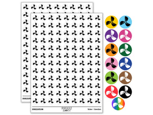Propeller Boat Plane Aviation Pilot Fan Wing Blade Round Sticker Pack
