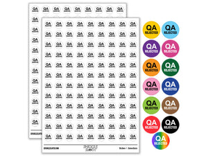 QA Rejected Quality Assurance Manufacturing Label Round Sticker Pack