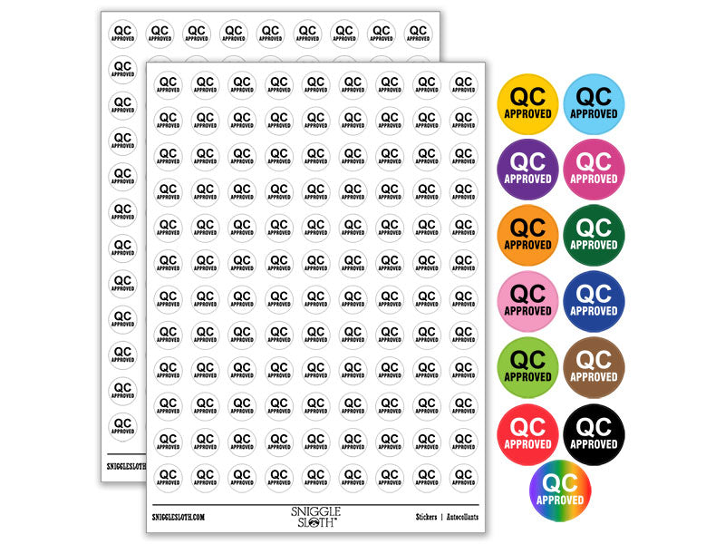 QC Approved Quality Control Manufacturing Label Round Sticker Pack