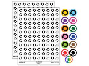 Rewind Return Go Back Arrow Circle Backwards Round Sticker Pack